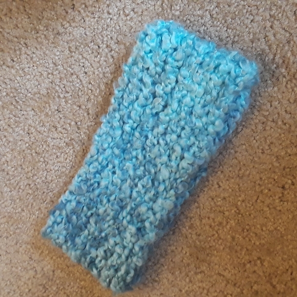 Blue handmade knit ear warmer - Picture 4 of 5